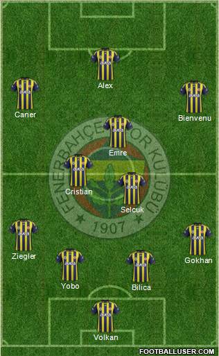 Fenerbahçe SK Formation 2011