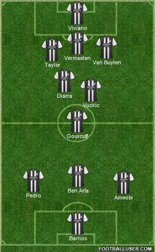 Newcastle United Formation 2011