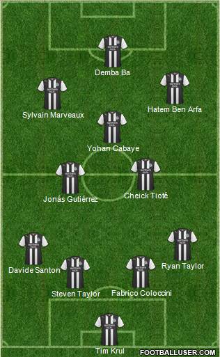 Newcastle United Formation 2011