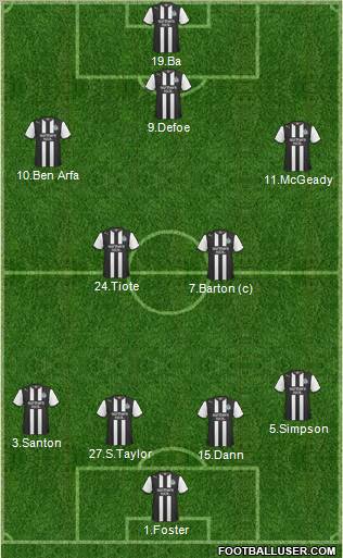 Newcastle United Formation 2011