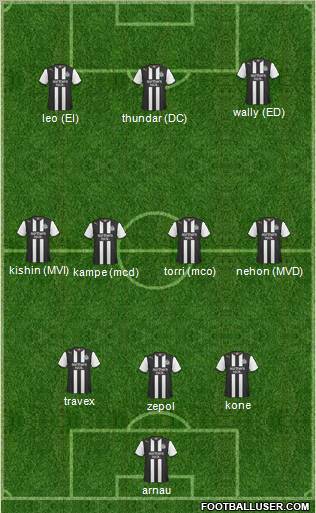 Newcastle United Formation 2011