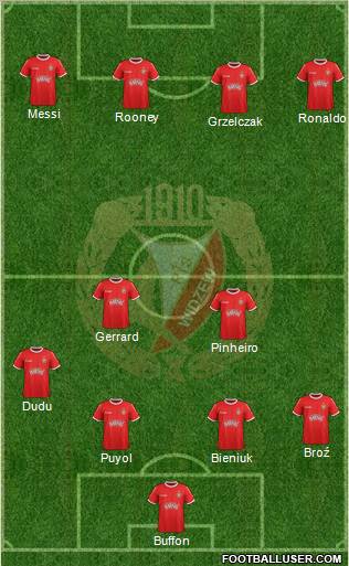 Widzew Lodz Formation 2011