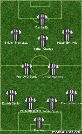 Newcastle United Formation 2011