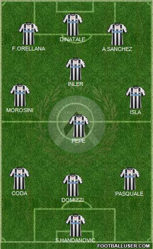 Udinese Formation 2011