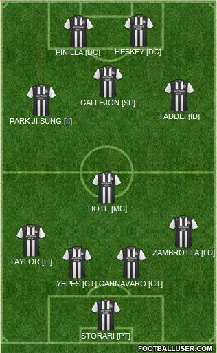 Newcastle United Formation 2011