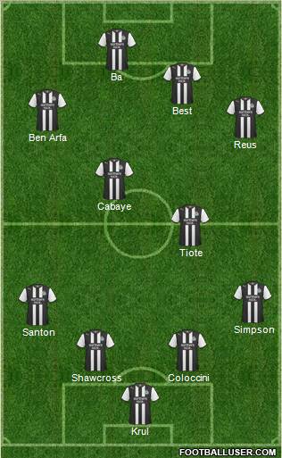 Newcastle United Formation 2011