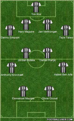 Newcastle United Formation 2011