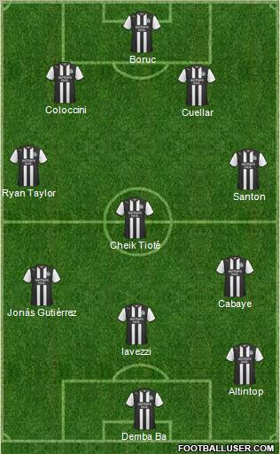 Newcastle United Formation 2012