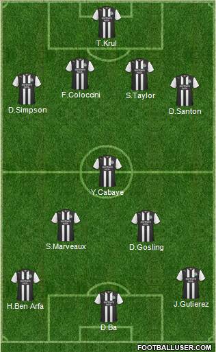 Newcastle United Formation 2012