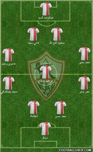 Zamalek Sporting Club Formation 2012