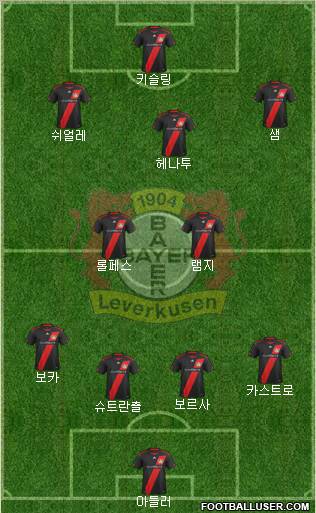 Bayer 04 Leverkusen Formation 2012