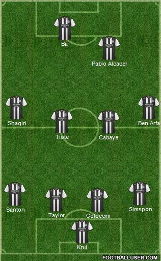 Newcastle United Formation 2012