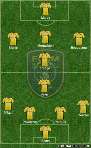 FC Sochaux-Montbéliard Formation 2012