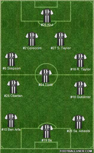 Newcastle United Formation 2012