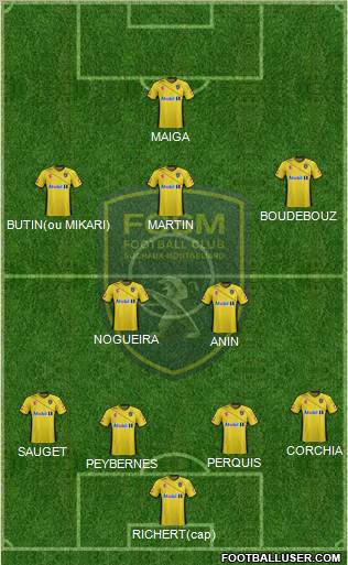 FC Sochaux-Montbéliard Formation 2012