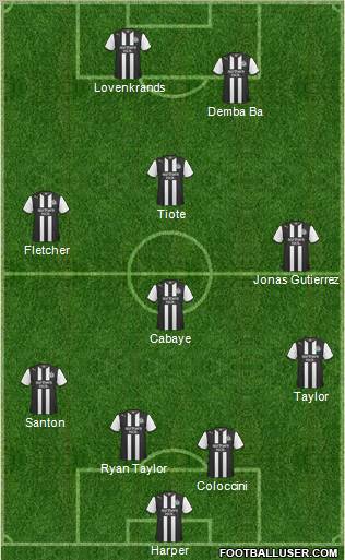 Newcastle United Formation 2012