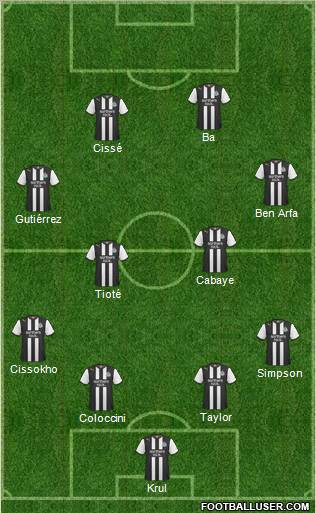 Newcastle United Formation 2012