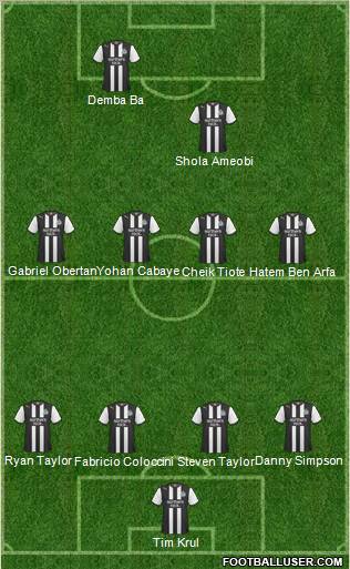 Newcastle United Formation 2012