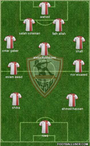 Zamalek Sporting Club Formation 2012