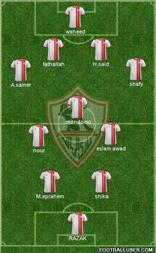 Zamalek Sporting Club Formation 2012