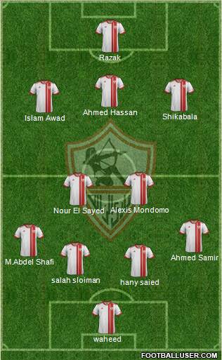 Zamalek Sporting Club Formation 2012