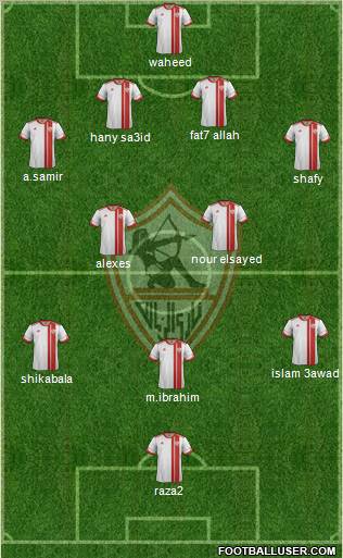 Zamalek Sporting Club Formation 2012