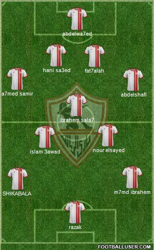 Zamalek Sporting Club Formation 2012