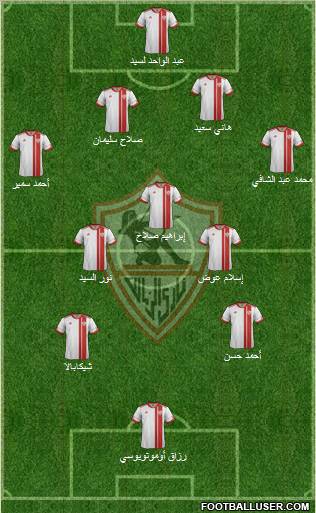 Zamalek Sporting Club Formation 2012