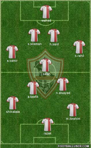 Zamalek Sporting Club Formation 2012