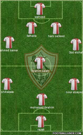 Zamalek Sporting Club Formation 2012