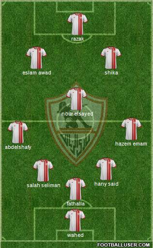 Zamalek Sporting Club Formation 2012