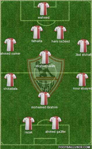 Zamalek Sporting Club Formation 2012