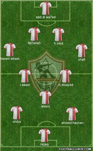 Zamalek Sporting Club Formation 2012