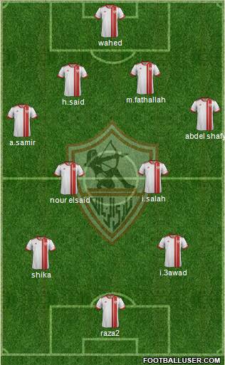 Zamalek Sporting Club Formation 2012