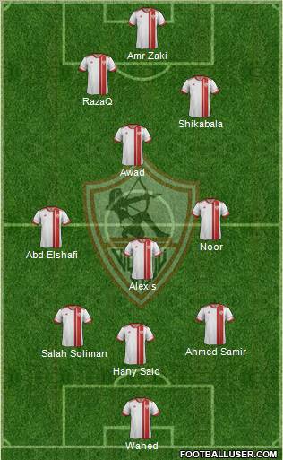 Zamalek Sporting Club Formation 2012