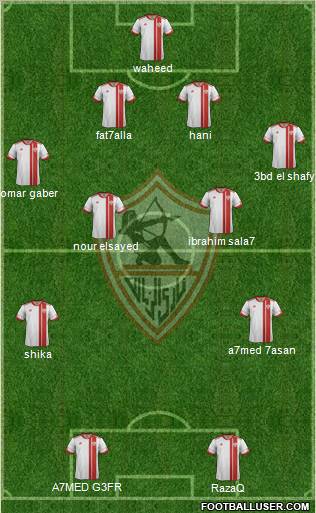 Zamalek Sporting Club Formation 2012