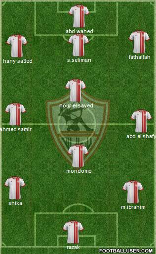 Zamalek Sporting Club Formation 2012