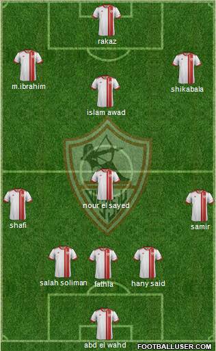 Zamalek Sporting Club Formation 2012