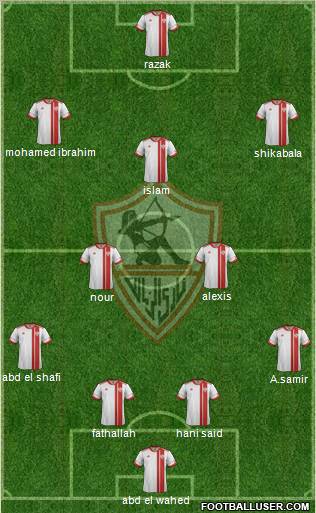 Zamalek Sporting Club Formation 2012