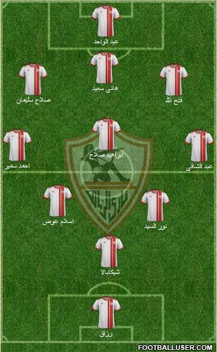 Zamalek Sporting Club Formation 2012