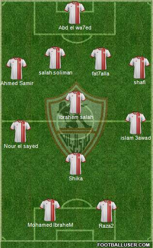 Zamalek Sporting Club Formation 2012