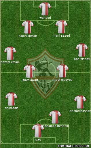 Zamalek Sporting Club Formation 2012