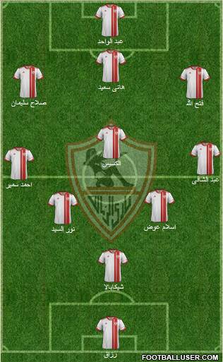 Zamalek Sporting Club Formation 2012