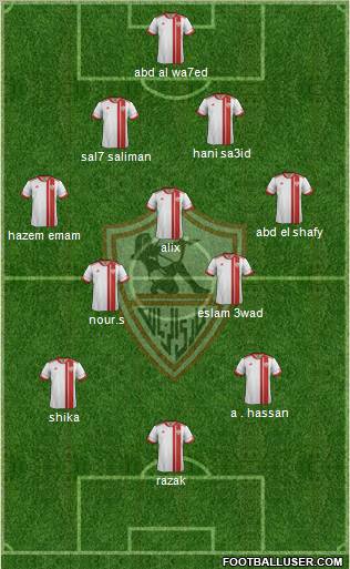 Zamalek Sporting Club Formation 2012