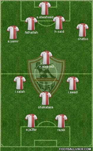 Zamalek Sporting Club Formation 2012