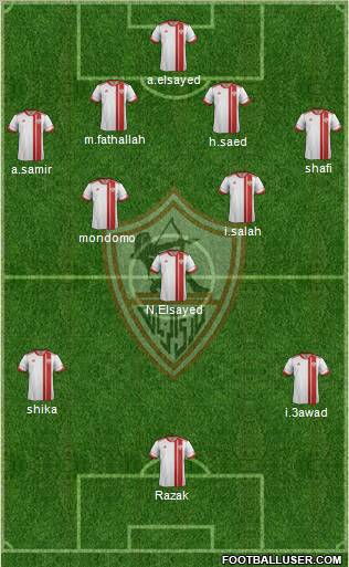 Zamalek Sporting Club Formation 2012