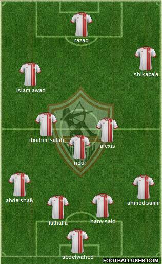 Zamalek Sporting Club Formation 2012