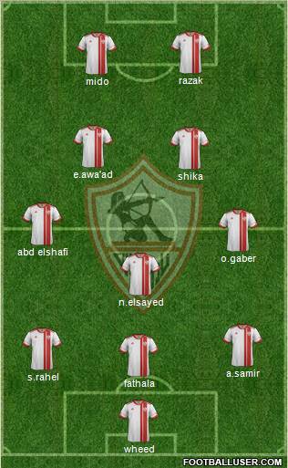 Zamalek Sporting Club Formation 2012