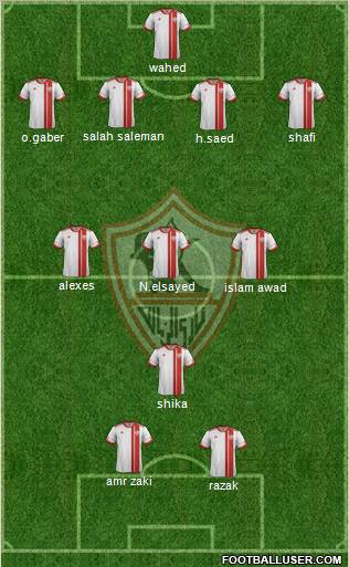 Zamalek Sporting Club Formation 2012