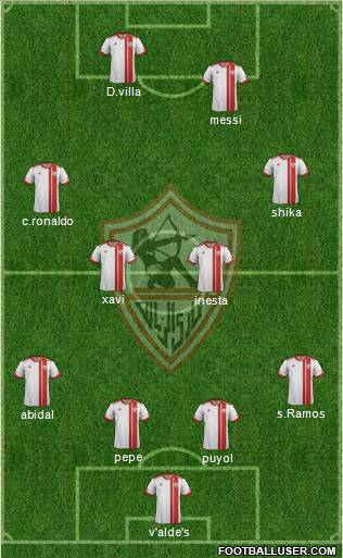 Zamalek Sporting Club Formation 2012